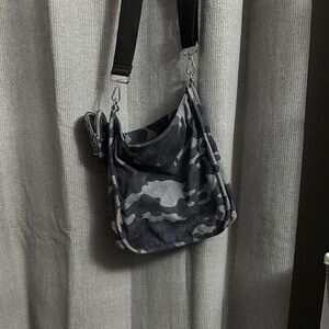 Ahdorned blue/grey Camouflage  crossbody Bag